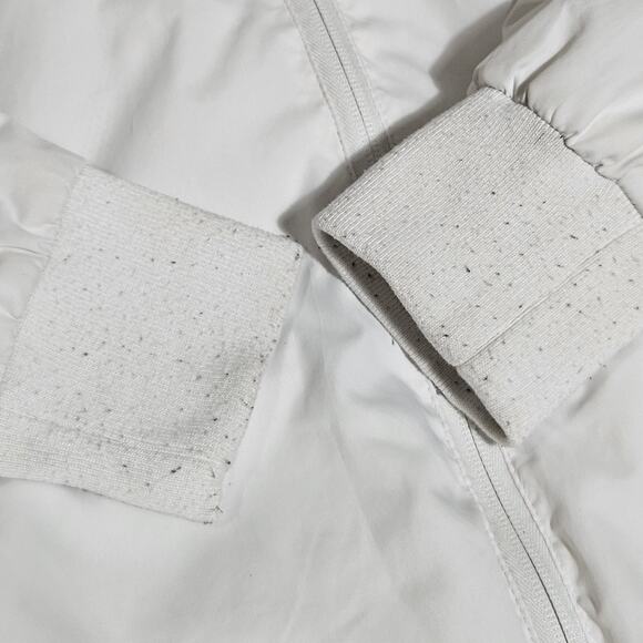 CSG Floral Tropical Windbreaker Track Jacket Hooded White Pastel Zip Adult SM - Picture 9 of 12